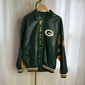 NFL Packers Green and Gold Varsity Jacket